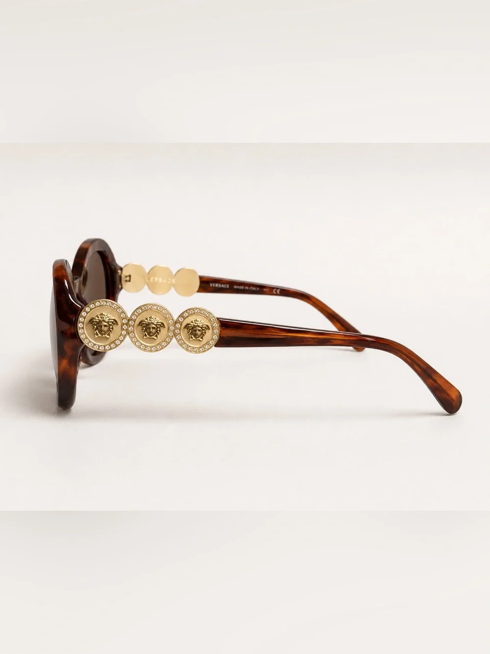 Versace Women's Tortoiseshell Round Oversized Sunglasses - Brown Gradient